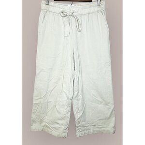 Urban Outfitters Khaki Pants wide leg crop pant Sz M Pull On Drawstring ($49)
